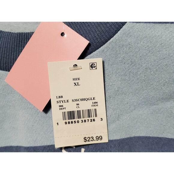 Strawberry Shortcake Women’s Cropped Sweatshirt Blue Striped Size XL - NWT - Picture 6 of 7